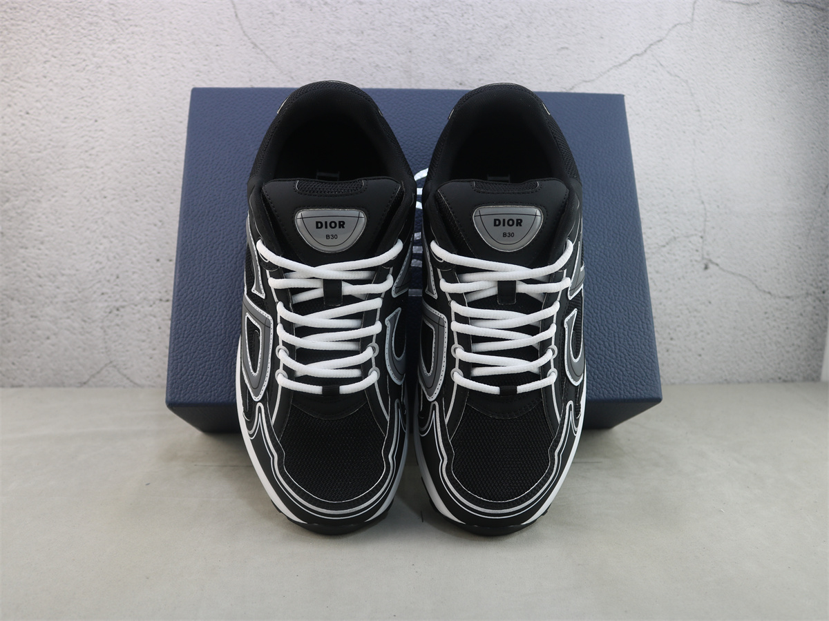 Dior B30 SNEAKER Black Mesh and Technical Fabric 3SN279ZMB_H969